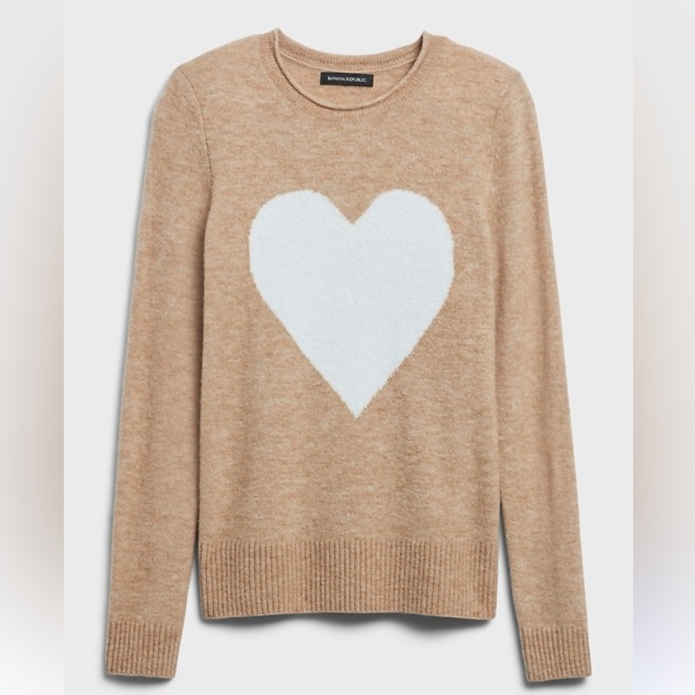 Banana Republic Aire Heart Sweater. Size Small Petite